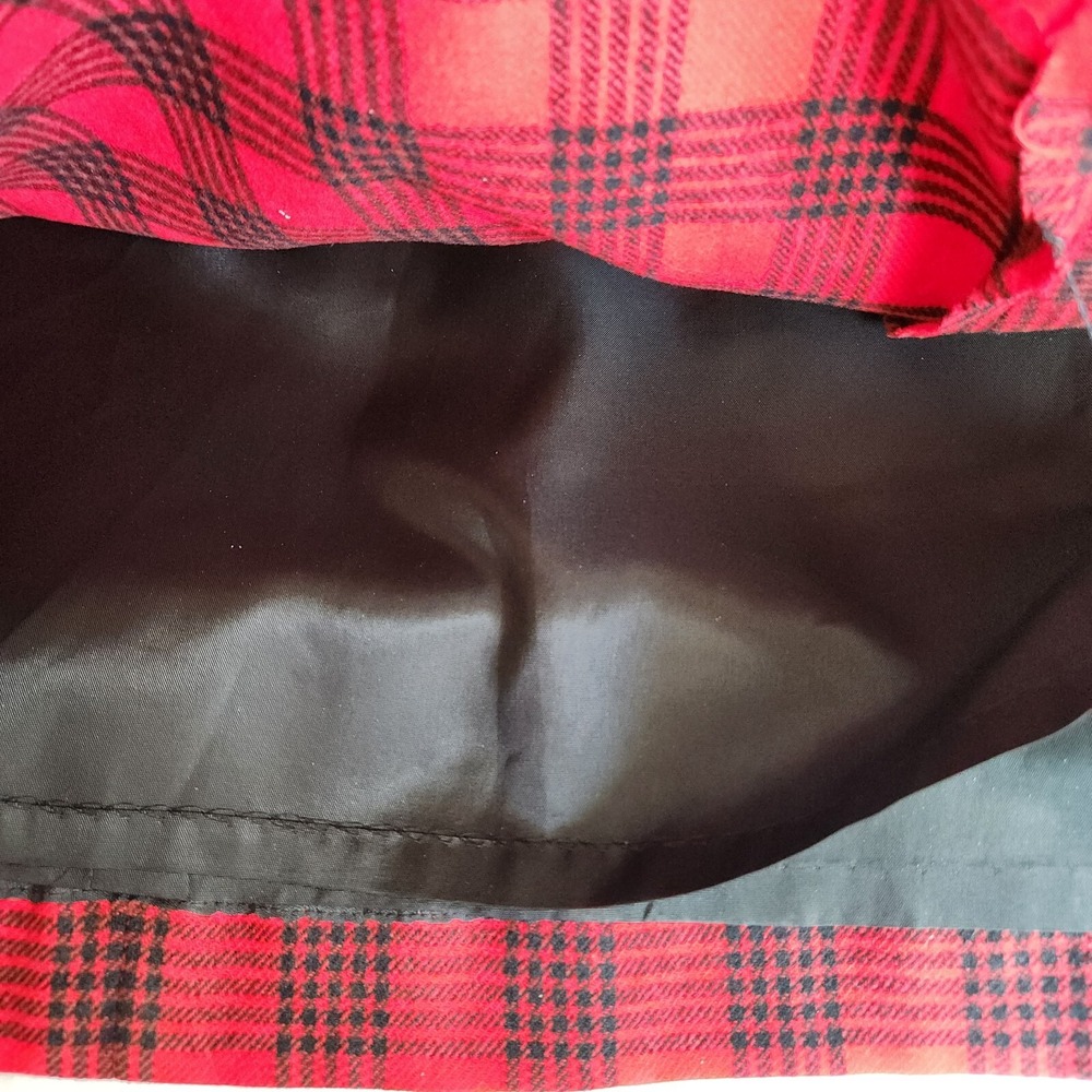 Vintage PENDLETON Skirt 100% Virgin Wool Plaid A Line 12 Made in USA Red - Picture 10 of 14